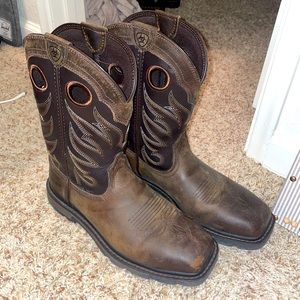 Mens Ariat brown leather boots